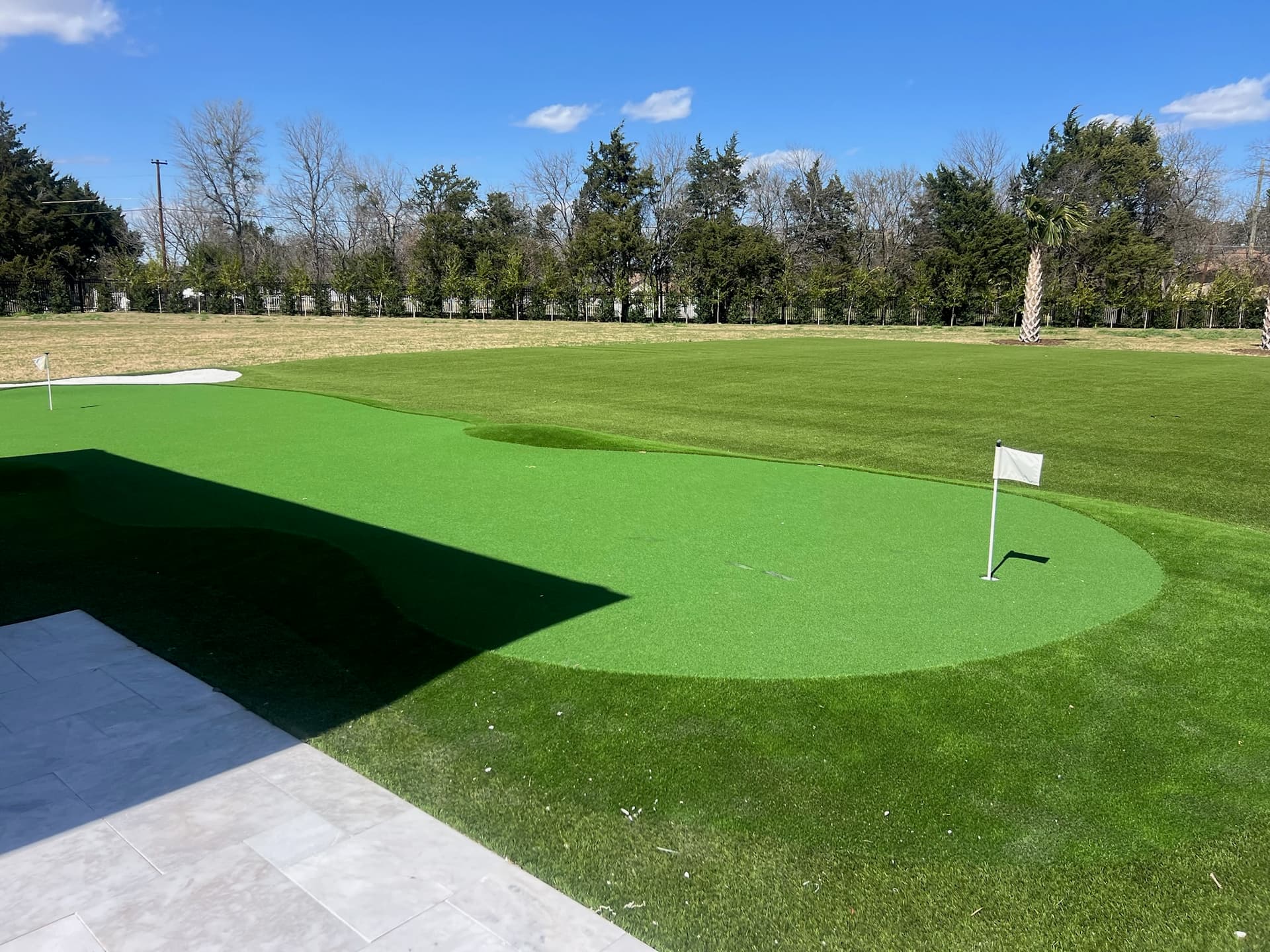 Front yard synthetic grass